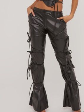 String Me Up Faux Leather Pants